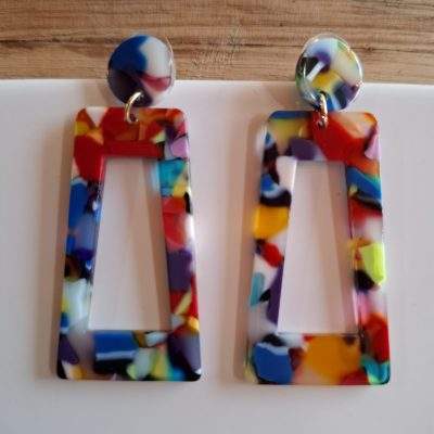 Funfetti Ruit Oorbelle