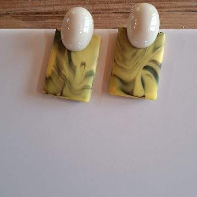 Geel Marmer Oorbelle